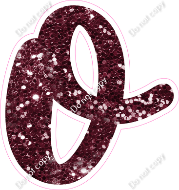 CU 23.5" Individuals - Burgundy Sparkle o