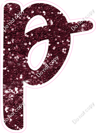 CU 23.5" Individuals - Burgundy Sparkle p