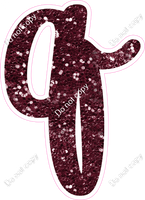 CU 23.5" Individuals - Burgundy Sparkle q