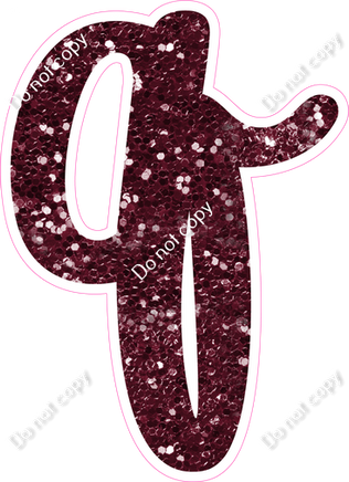 CU 23.5" Individuals - Burgundy Sparkle q