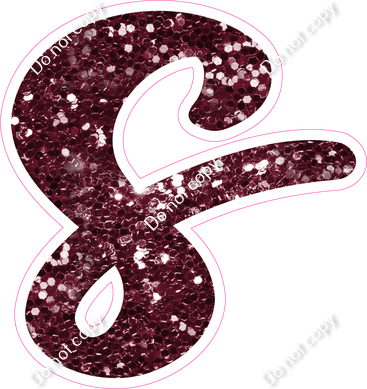 CU 23.5" Individuals - Burgundy Sparkle s