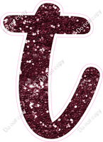 CU 23.5" Individuals - Burgundy Sparkle t