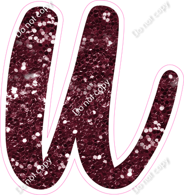CU 23.5" Individuals - Burgundy Sparkle u