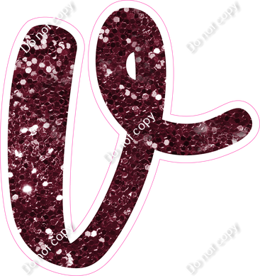 CU 23.5" Individuals - Burgundy Sparkle v