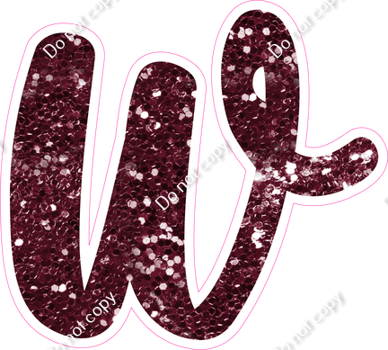 CU 23.5" Individuals - Burgundy Sparkle w