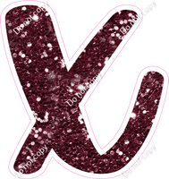 CU 23.5" Individuals - Burgundy Sparkle x