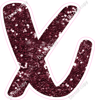 CU 23.5" Individuals - Burgundy Sparkle x