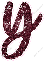 CU 23.5" Individuals - Burgundy Sparkle y