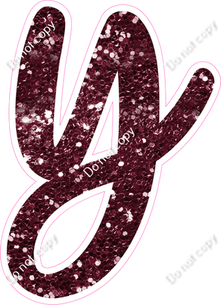 CU 23.5" Individuals - Burgundy Sparkle y