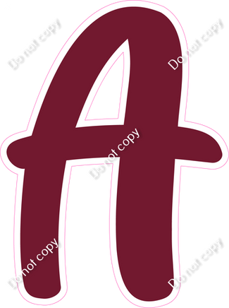 CU 23.5" Individuals - Flat Burgundy A