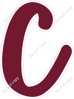 CU 23.5" Individuals - Flat Burgundy C