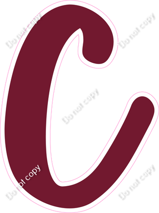 CU 23.5" Individuals - Flat Burgundy C