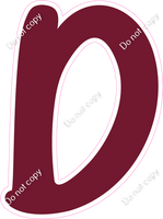 CU 23.5" Individuals - Flat Burgundy D