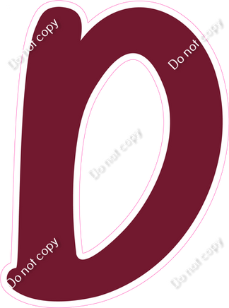 CU 23.5" Individuals - Flat Burgundy D