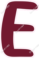 CU 23.5" Individuals - Flat Burgundy E