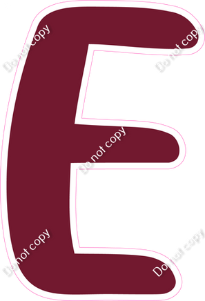 CU 23.5" Individuals - Flat Burgundy E