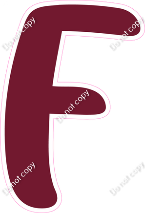 CU 23.5" Individuals - Flat Burgundy F