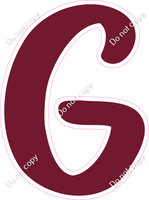 CU 23.5" Individuals - Flat Burgundy G