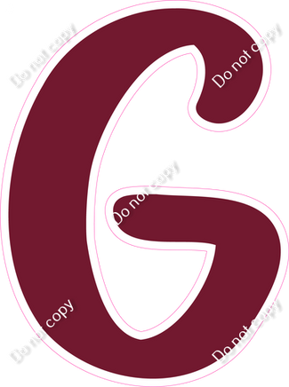 CU 23.5" Individuals - Flat Burgundy G