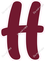 CU 23.5" Individuals - Flat Burgundy H