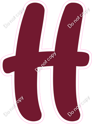 CU 23.5" Individuals - Flat Burgundy H