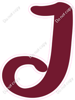 CU 23.5" Individuals - Flat Burgundy J