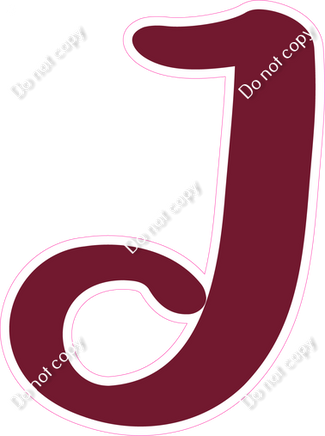 CU 23.5" Individuals - Flat Burgundy J