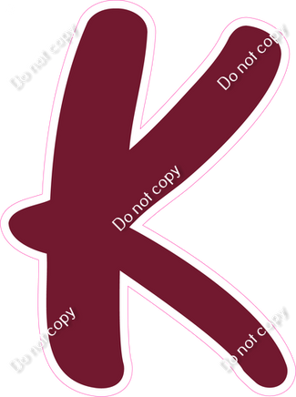 CU 23.5" Individuals - Flat Burgundy K