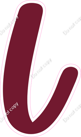 CU 23.5" Individuals - Flat Burgundy L