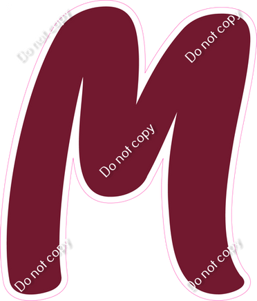 CU 23.5" Individuals - Flat Burgundy M