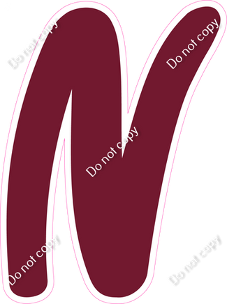 CU 23.5" Individuals - Flat Burgundy N