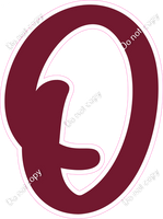 CU 23.5" Individuals - Flat Burgundy O