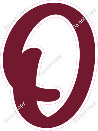 CU 23.5" Individuals - Flat Burgundy O