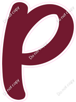 CU 23.5" Individuals - Flat Burgundy P