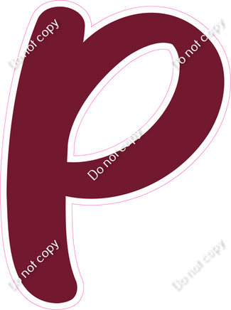 CU 23.5" Individuals - Flat Burgundy P