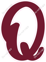 CU 23.5" Individuals - Flat Burgundy Q