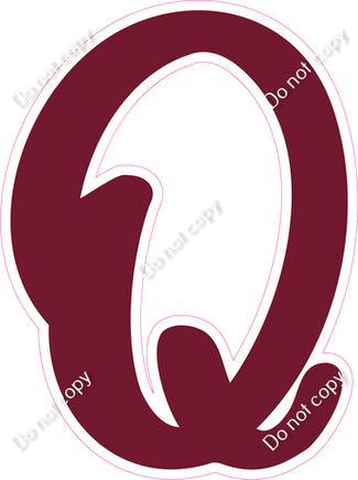 CU 23.5" Individuals - Flat Burgundy Q