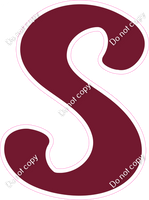 CU 23.5" Individuals - Flat Burgundy S