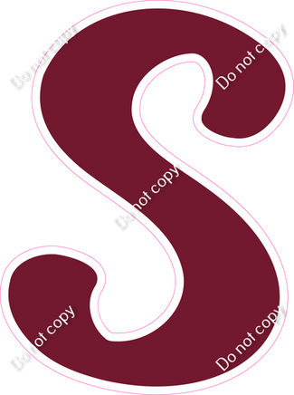 CU 23.5" Individuals - Flat Burgundy S