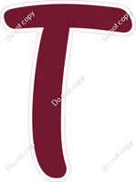 CU 23.5" Individuals - Flat Burgundy T