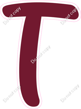 CU 23.5" Individuals - Flat Burgundy T