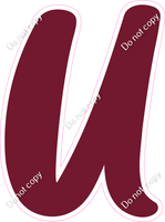 CU 23.5" Individuals - Flat Burgundy U