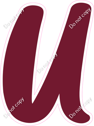 CU 23.5" Individuals - Flat Burgundy U