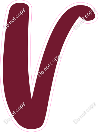 CU 23.5" Individuals - Flat Burgundy V