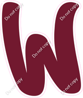 CU 23.5" Individuals - Flat Burgundy W