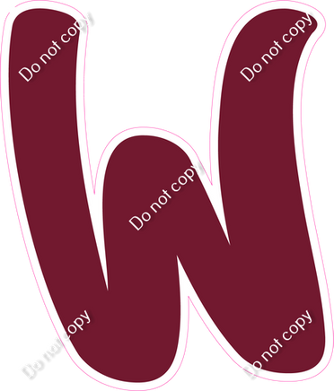 CU 23.5" Individuals - Flat Burgundy W