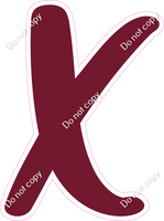 CU 23.5" Individuals - Flat Burgundy X