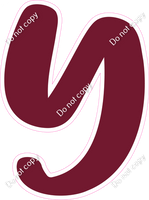 CU 23.5" Individuals - Flat Burgundy Y