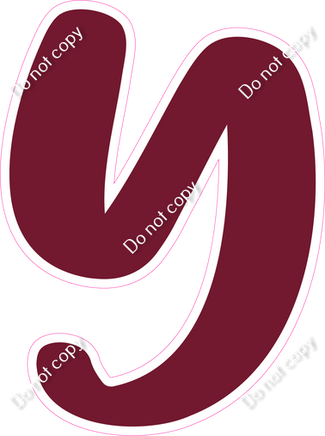 CU 23.5" Individuals - Flat Burgundy Y