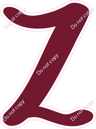 CU 23.5" Individuals - Flat Burgundy Z